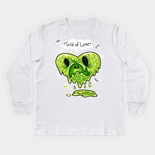 Sick of Love Breakup in Love Couple Heart Kids Long Sleeve T-Shirt